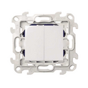 Double switch 10AX 250V~ with fast terminal connection white Simon 24 Harmonie