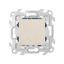 Double switch 10AX 250V~ with fast terminal connection ivory Simon 24 Harmonie