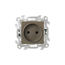 Prise 2P 16 A 250 V connexion rapide marron Simon 24 Harmonie