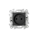 Prise 2P+T 16 A 250 V connexion rapide graphite Simon 24 Harmonie