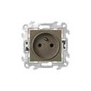 Prise 2P+T 16 A 250 V connexion rapide marron Simon 24 Harmonie