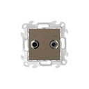 Prise TV-SAT Socket -Unique connexion à vis marron Simon 24 Harmonie