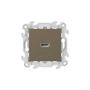 Connecteur HDMI 1.4 connexion à vis marron Simon 24 Harmonie