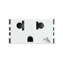 TOMA DE CORRIENTE EUROAMERICANA 2P+T 16A 127V~ Blanco S25