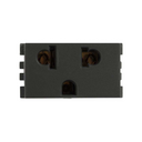 TOMA DE CORRIENTE EUROAMERICANA 2P+T 16A 127V~ Grafito S25