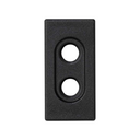 Trim plate for 2 RCA connectors (stereo audio) for 1 element black Simon K45