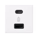 USB charger USB type A+C 30W with QuickCharge and Power Delivery white Simon K45