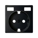 TAPA BASE ENCHUFE SCHUKO CON 2 USB C+C NEGRO MATE SIMON 82