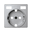 SCHUKO SOCKET COVER WITH 2 USB C+C ALUMINIUM SIMON 82