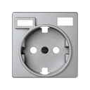 COVER FOR SCHUKO SOCKET BASE WITH 2 USB CHARGERS A + C 10.5W COLD ALUMINIUM SIMON 82