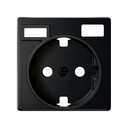 TAPA PARA LA BASE DE ENCHUFE SCHUKO CON 2 CARGADORES USB A + C 10,5W NEGRO MATE SIMON 82 CONCEPT