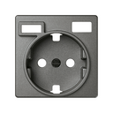 COVER FOR SCHUKO SOCKET BASE WITH 2 USB CHARGERS A + C 10.5W TITANIUM SIMON 82 CONCEPT