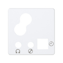 Placa para comando digital de 1 canal com entrada e saída para jack 3,5 mm branco Simon 27 Play