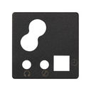 Plate for digital control with 1 trunking with input and output for 3.5 mm jack graphite Simon 27 Play