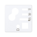 Digital control plate with 1 trunking with FM tuner and 3.5 mm jack output white Simon 27 Play