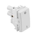 Interruptor bipolar simples 10 A 250V~ de 1 módulo com borne conexão parafuso branco Simon 19
