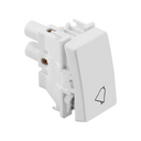 Pulsador campainha 10 A 250 V~ de 1 módulo com borne conexão parafuso branco Simon 19