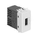 Tomada USB 2.1 A turbo bivolt de 1 módulo com borne conexão parafuso branco Simon 19