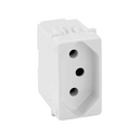Tomada 2P+T 20 A 250 V~ de 1 módulo com borne conexão parafuso branco Simon 19