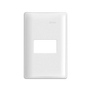 Placa de 1 posto com suporte 4x2 branco Simon 19