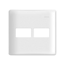 Placa de 2 postos com suporte 4x4 branco Simon 19