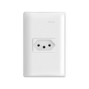 Conjunto de 1 tomada 2P+T 1 placa de 1 posto 4x2 com suporte 10 A 250 V~ branco Simon 19