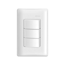 Conjunto de 3 interruptores simples 1 placa de 3 postos 4x2 com suporte 10 A 250 V~ branco Simon 19
