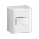 Conjunto de 1 interruptor simples 1 placa de 1 posto 10 A 250 V~ branco Simon 19 Sobrepor