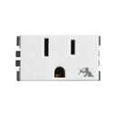 Toma de corriente 2P+T con seguridad 15A 127V con embornamiento a tornillo blanco Simon 25 Plus