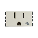 Toma de corriente 2P+T con seguridad 15A 127V con embornamiento a tornillo marfil Simon 25 Plus