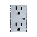 Toma de corriente dúplex 2P+T con seguridad 15A 127-220V aluminio Simon 25 Plus