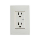 Toma de corriente dúplex 2P+T con seguridad con placa 15A 127V marfil Simon 25 Plus