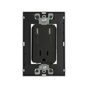 Cargador USB con tierra y toma de corriente 2P+T con chasis 15A 127V grafito Simon 25 Plus