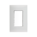 Placa de 3 módulos con chasis blanco Simon 25 Plus