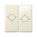 Double rocker for blinds mechanism with security latching ivory Simon 27 Play