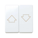 Double rocker for blinds mechanism with security latching white Simon 27 Play