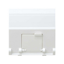 Voice and data angled plate with dust cover for 1 AVAYA® RJ45 connector white Simon 27 Play
