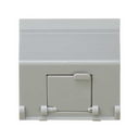 Voice and data angled plate with dust cover for 1 AVAYA® RJ45 connector grey Simon 27 Play