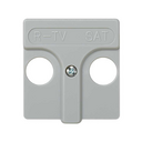 Plate for inductive R/TV+SAT sockets grey Simon 27 Play
