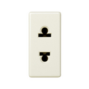 Combined two-pole socket (European/American) 10A 250V~ for half element with screw terminal connection ivory Simon 27 Play