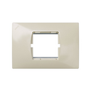 Frame for 2 half elements (1 element) with centre frame for American box ivory Simon 27