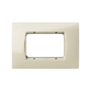 Frame for 3 half elements with centre frame for American box ivory Simon 27