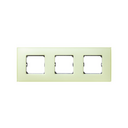 Frame for 3 elements matt yellow without claws and with frame holder Simon 27 Neos