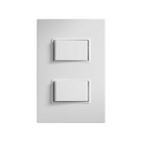 Placa 2 módulos con 2 interruptores 2 vías blanco Simon 23