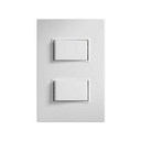 Placa 2 módulos con 2 interriptores 3 vías blanco Simon 23