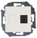 Розетка HDMI v1.4 Тип А цвета слоновая кость Simon 15