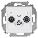 Розетка R-TV+SAT одиночная белого цвета Simon 15