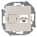 Розетка телефонная RJ11 цвета шампань Simon 15