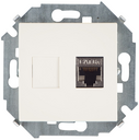 Розетка для передачи данных RJ45 Cat.6A FTP (AMP) цвета слоновая кость Simon 15