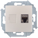 Розетка для передачи данных RJ45 Cat.6A FTP (AMP) цвета шампань Simon 15